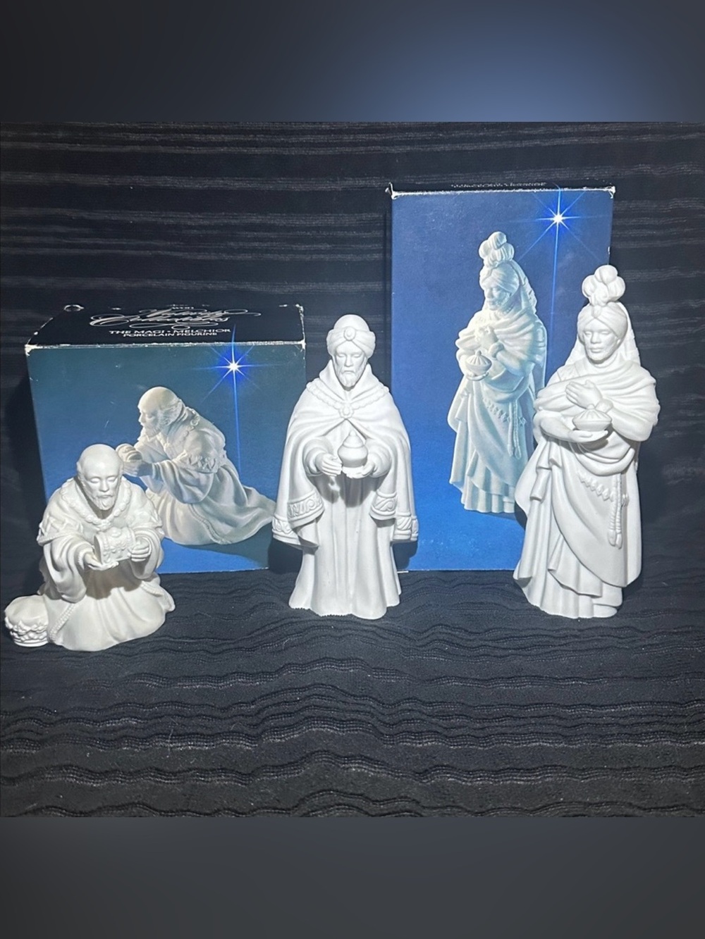 Vintage 1980's Avon Nativity Collectibles “The Magi”Porcelain Figurines